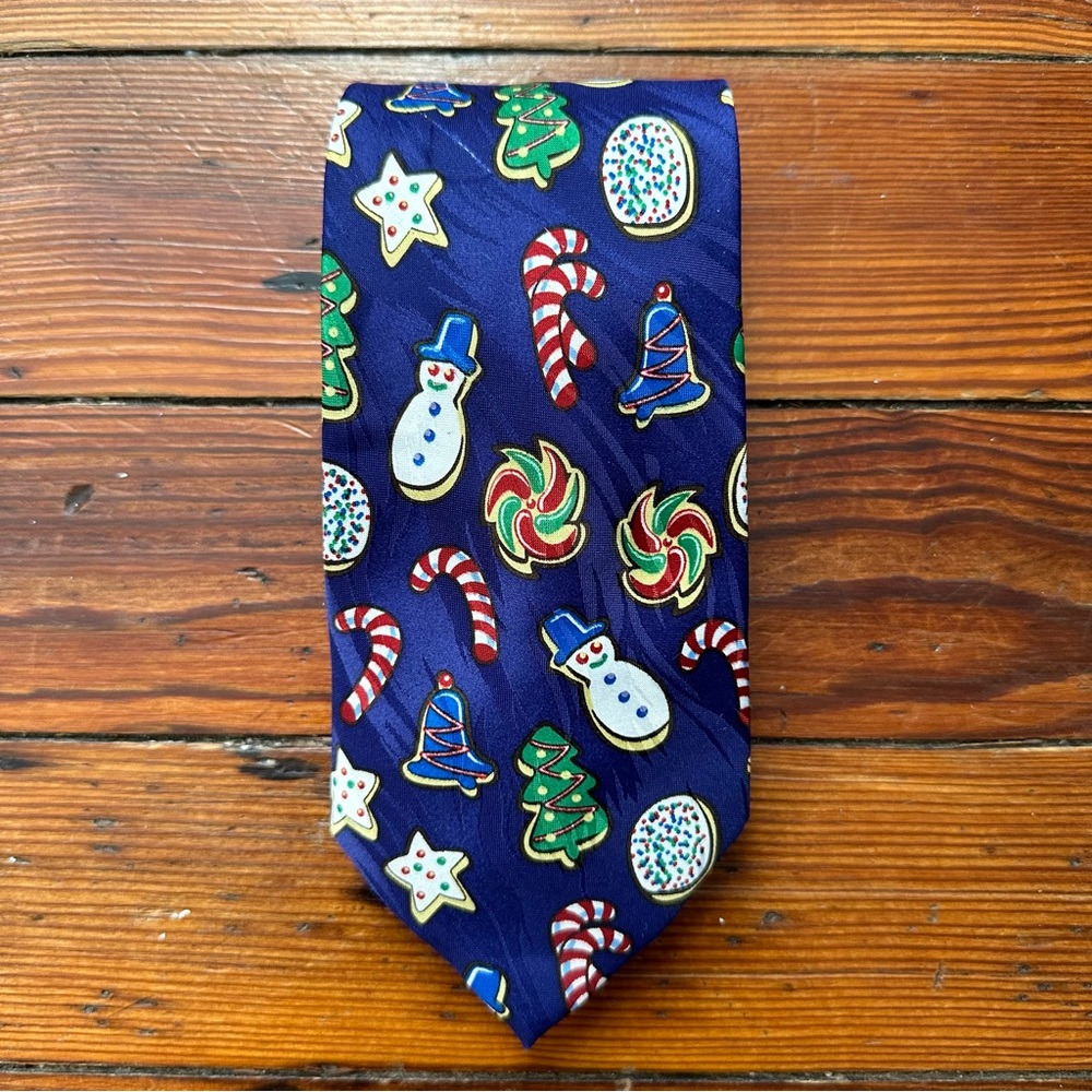 Vintage 00s Keith Daniels Christmas Cookie tie